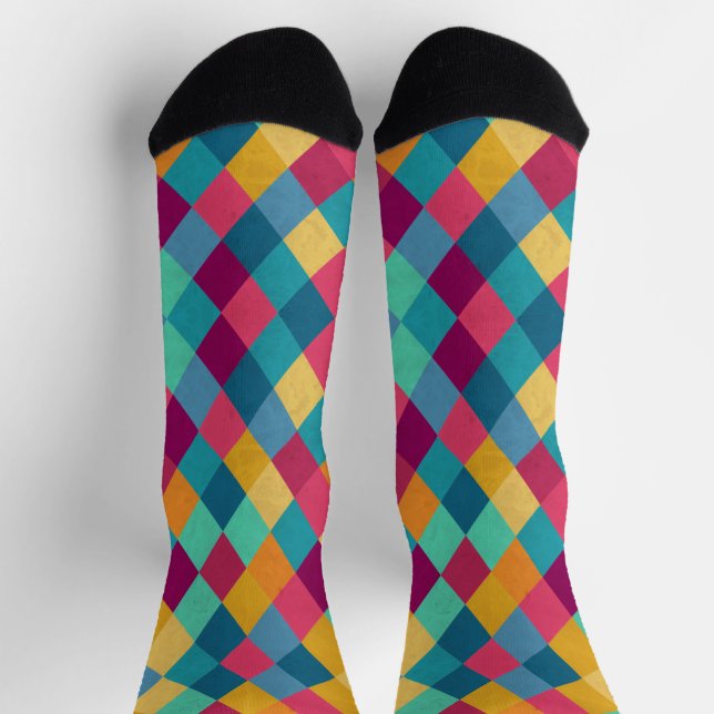 Chaussette Cirque coloré Multicolor Rhombus (Haut)