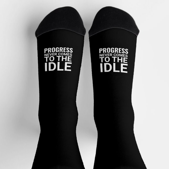 Chaussette Citation Motivante Noir et Blanc Inspirante (Haut)