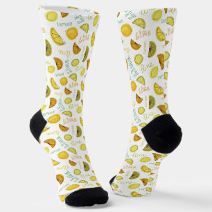 Chaussette Citron et citron vert Motif