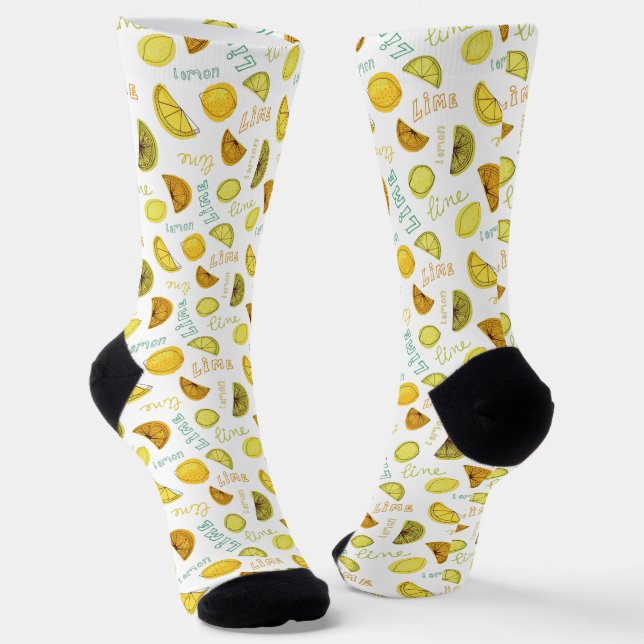 Chaussette Citron et citron vert Motif (Angulaire)