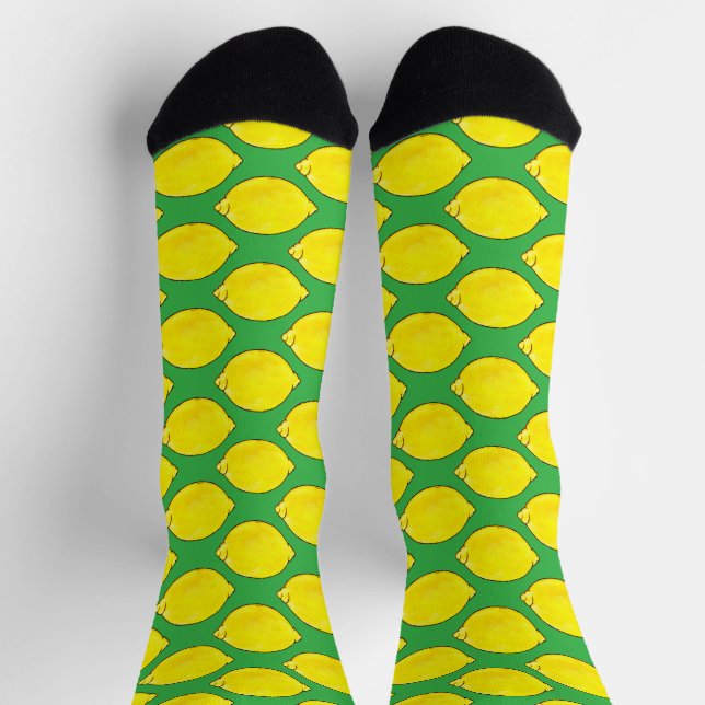 Chaussette citron vert aquarelle (Haut)