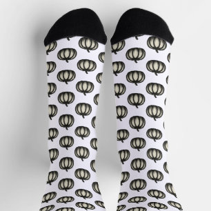 Chaussette Citrouille à l'encre minimaliste – Art de la récol