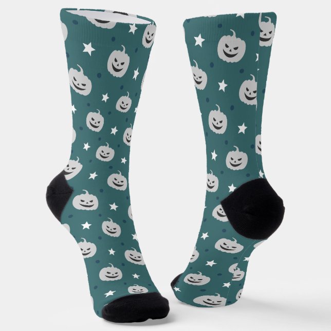 Chaussette Citrouille Halloween Motif sans couture (Angulaire)