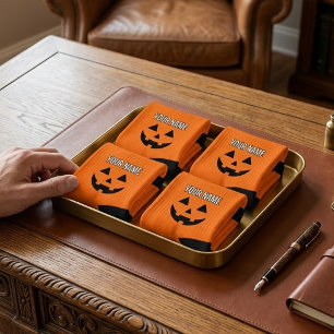 Chaussette Citrouille orange personnalisée Halloween Votre no