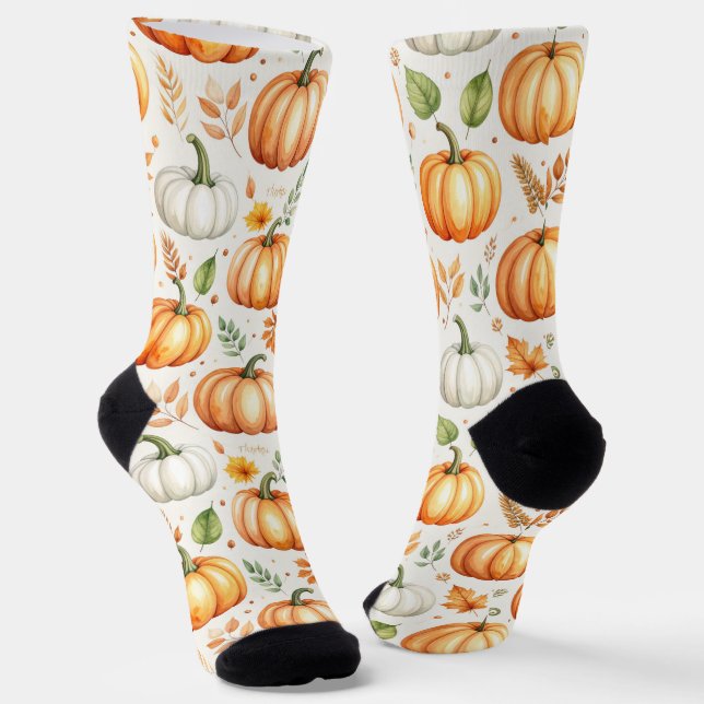 Chaussette Citrouilles dans la lumière du matin (Angulaire)