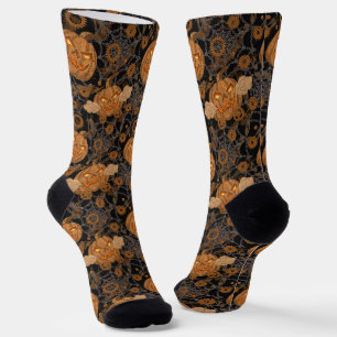 Chaussette Citrouilles d'Halloween Steampunk