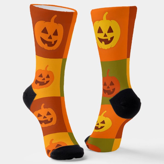 Chaussette Citrouilles Heureuses (Angulaire)
