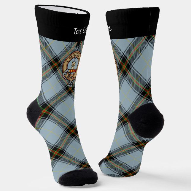 Chaussette Clan Bell Crest sur Tartan (Angulaire)