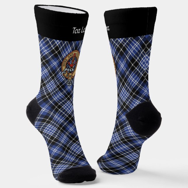 Chaussette Clan Clark Crest sur les Chaussettes Tartan (Angulaire)