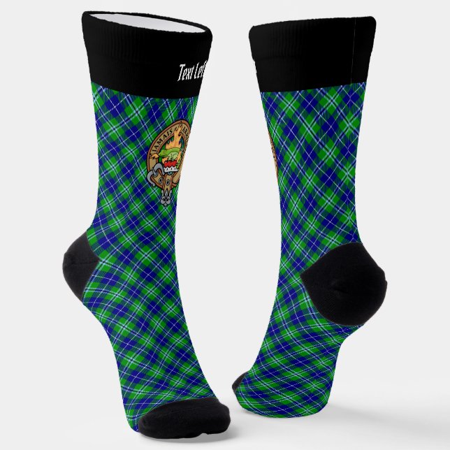 Chaussette Clan Douglas Crest sur Tartan (Angulaire)