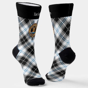 Chaussette Clan Forbes Crest sur la robe Tartan