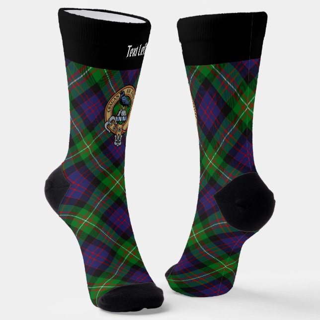Chaussette Clan MacDonell de Glengarry Crête sur Tartan (Angulaire)