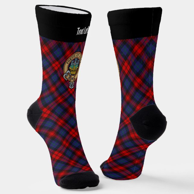 Chaussette Clan MacLachlan Crest sur Tartan (Angulaire)