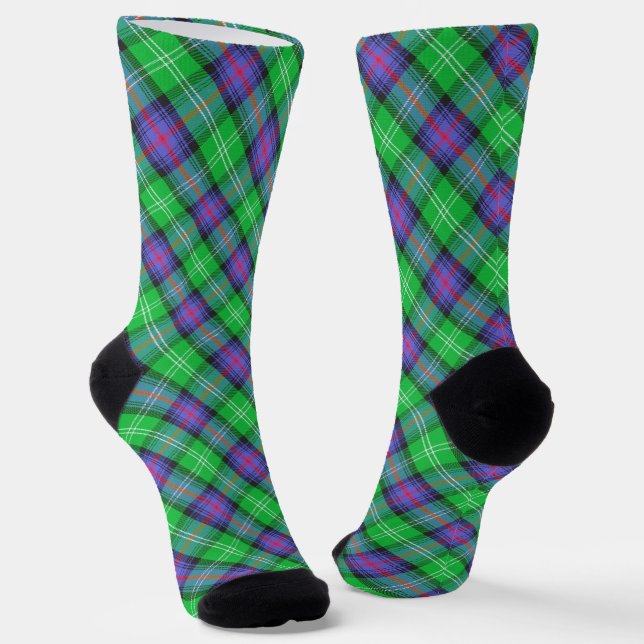 Chaussette Clan Sutherland Tartan Chaussettes (Angulaire)
