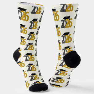 Chaussette Classe or et argent de 2026 Graduation