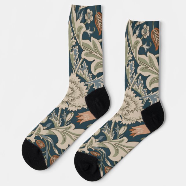 Chaussette Classique florale du jardin de William Morris Seve (Gauche)
