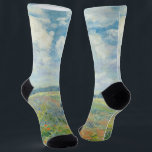Chaussette Claude Monet - Champs de pavot près d'Argenteuil (<br><div class="desc">Champs de pavot près d'Argenteuil - Claude Monet,  Huile sur toile,  1875</div>
