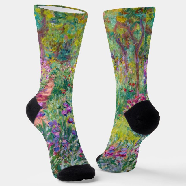 Chaussette Claude Monet - Le jardin d'Iris à Giverny (Angulaire)