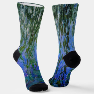 Chaussette Claude Monet - Nymphéas avec saule pleureur