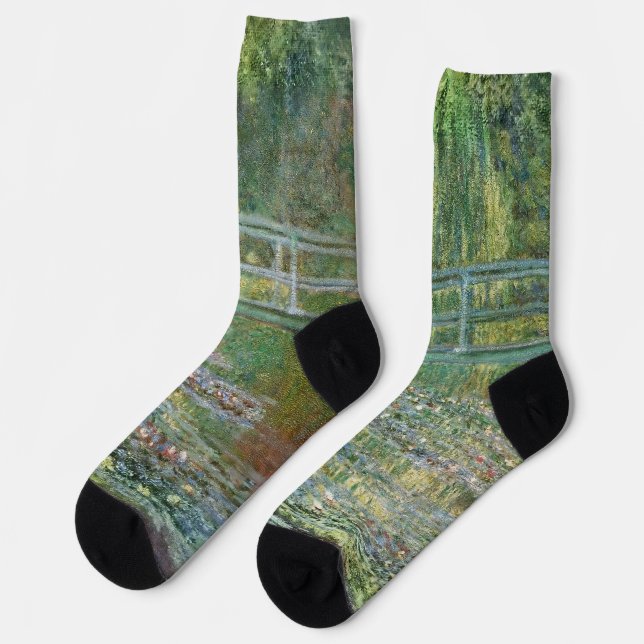 Chaussette Claude Monet Pont Japonais Nymphéas Art (Gauche)
