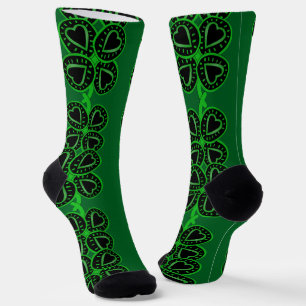 Chaussette Clover Heart moderne à quatre feuilles St Patrick'