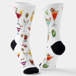 Chaussette Cocktail de Noël Amusant Motif de la fête de la bo