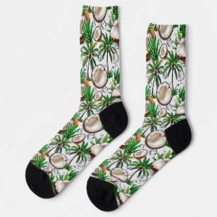 Chaussette Cocotier Palm Tree Tropical Motif Design