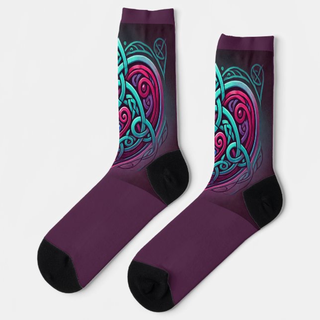 Chaussette Coeur celtique (Gauche)