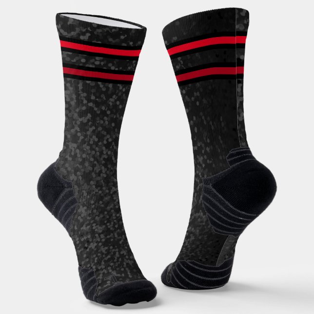 Chaussette coeur parties scintillant rouge (Angulaire)