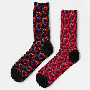 Chaussette Cœurs Chauds Brûlants Mal Assortis pour la Saint-V
