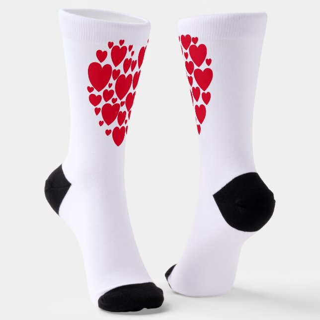 Chaussette Coeurs rouges, chaussettes (Angulaire)