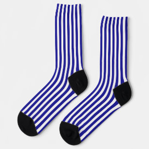 Chaussette Col Crew Homme Rayé Bleu Traditionnel