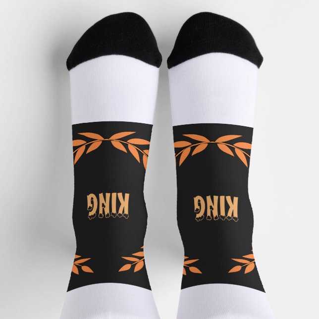 Chaussette Col Crew Premium Imprimé Super Doux et Extensible (Haut)