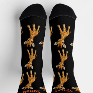 Chaussette Collection de bébé animaux mignons et actifs Giraf