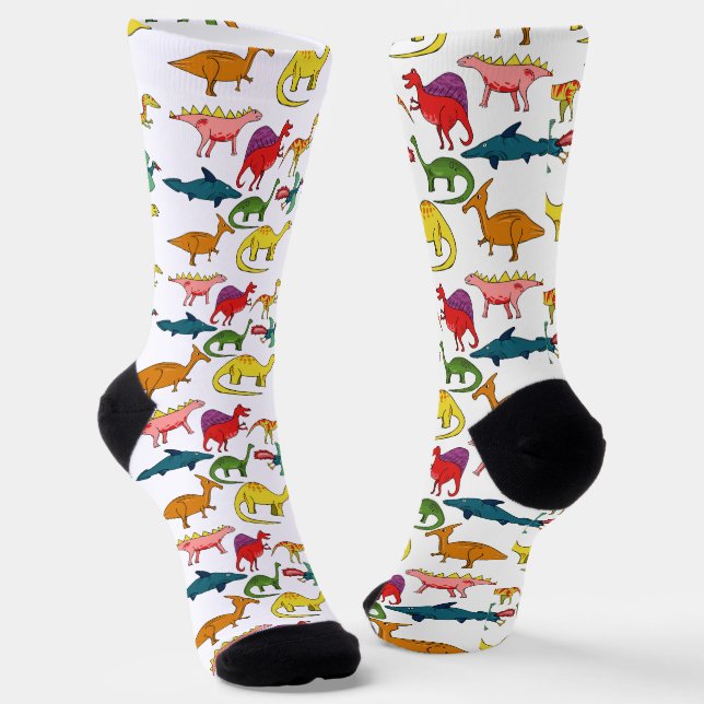 Chaussette Collection de dinosaures mignons Thunder_Cove (Angulaire)
