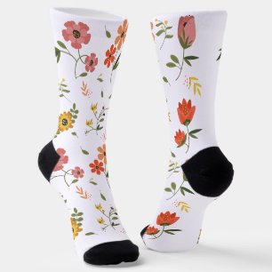 Chaussette collection de fleurs