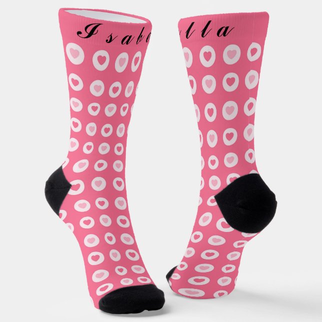 Chaussette Collection moderne d'amour du coeur rose (Angulaire)