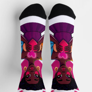 Chaussette Colorful Heart Girl Socks – Cute Art Design
