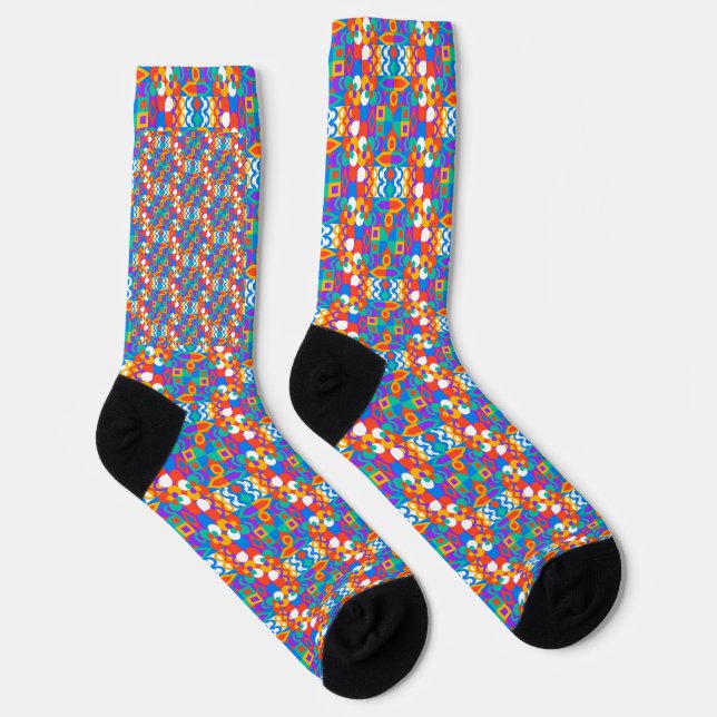 Chaussette Colorful socks with a vibrant geometric pattern (Droite)