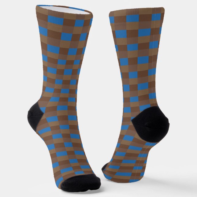 Chaussette Combinaison de Brown et Blue Color (Angulaire)