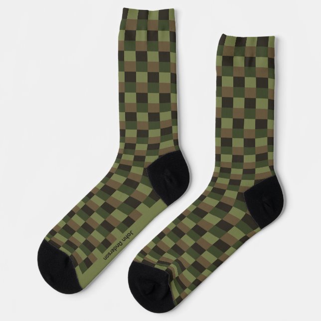 Chaussette Combinaison de couleurs de forêt profonde (Gauche)