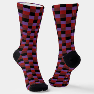 Chaussette Combinaison de noir, de rouge et de violet