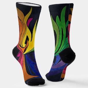 Chaussette conception arc-en-ciel