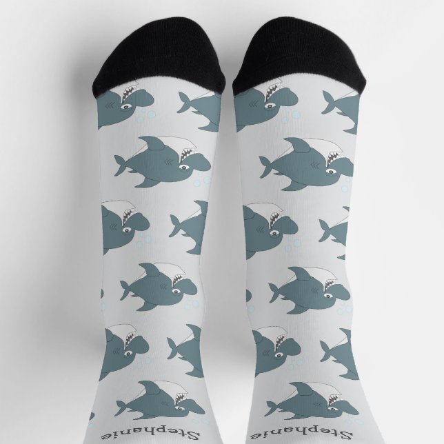 Chaussette Conception Chaussettes Requin (Haut)