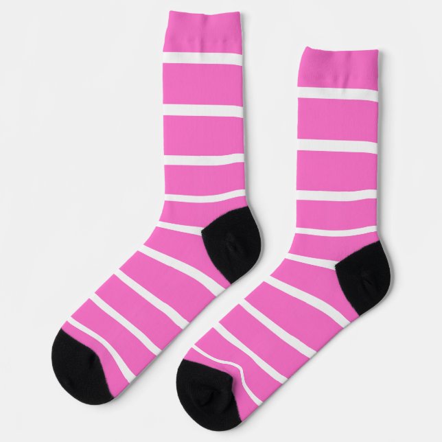 Chaussette Conception de bandes roses  (Gauche)