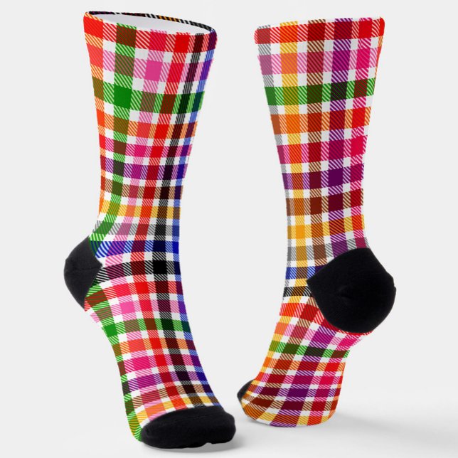 Chaussette Conception de carreaux écossais à tartan en twill  (Créateur téléchargé)
