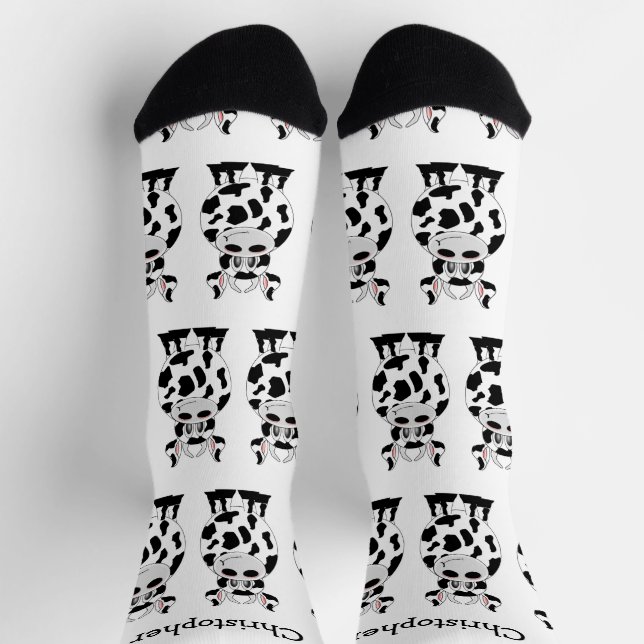Chaussette Conception de chaussettes de vache (Haut)