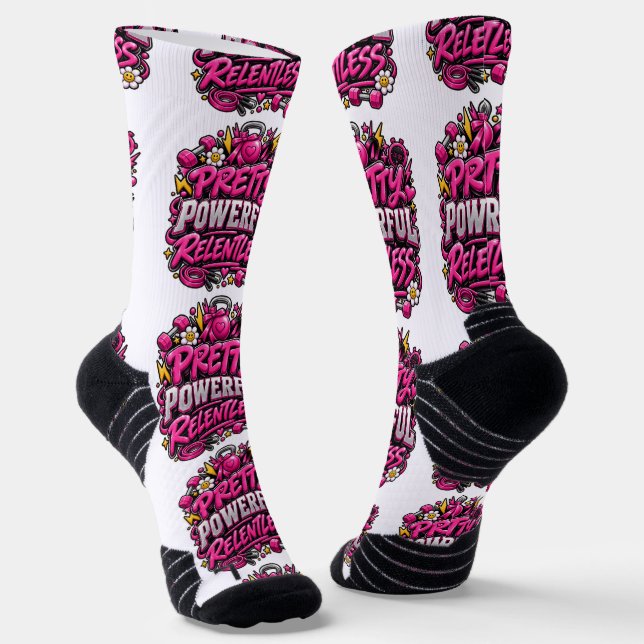 Chaussette Conception de citation de salle de sport rose impl (Angulaire)