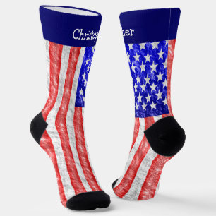 Chaussette Conception de drapeau américain