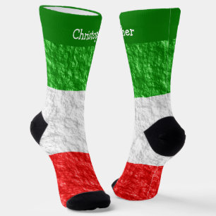 Chaussette Conception de drapeau italien